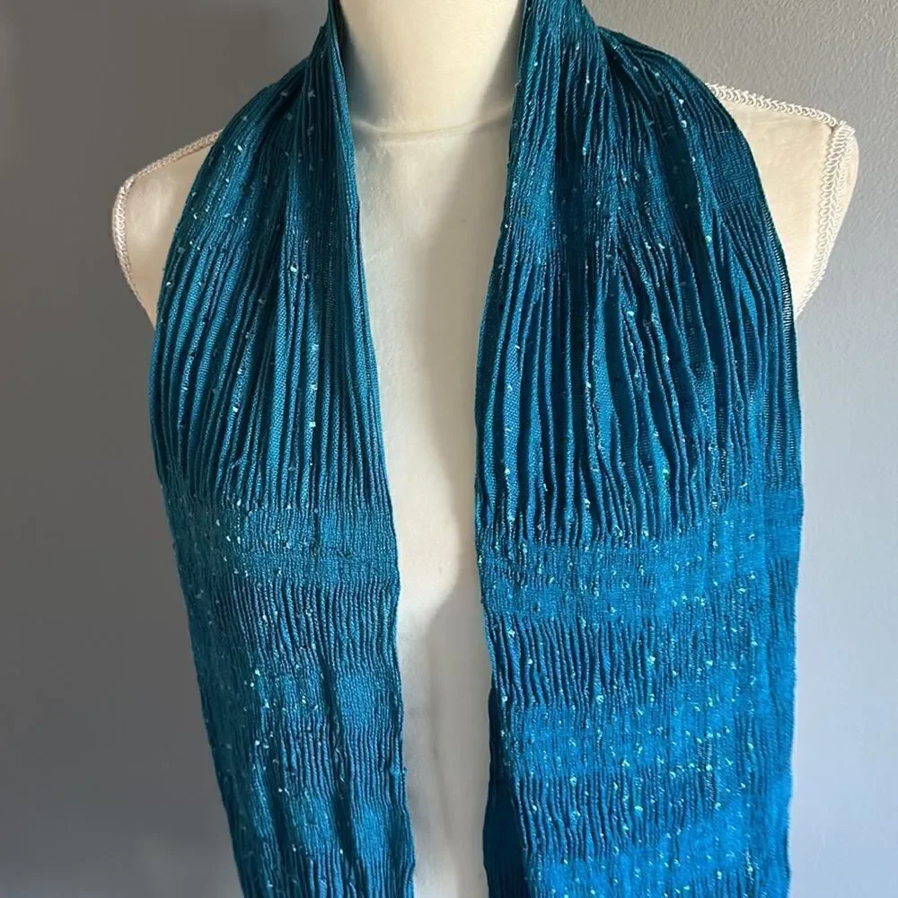 Turquoise Scarf/Wrap with Fringe!
